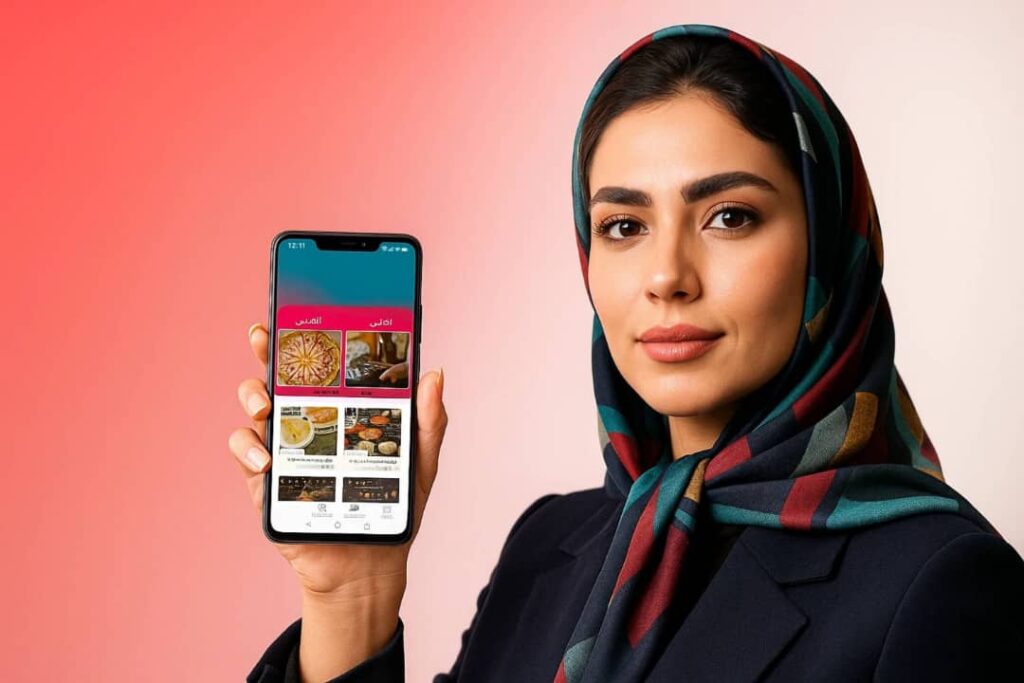 ایده کسبوکار زنانه، زن ایرانی مدیر و مصمم مشغول برنامهریزی کسبوکار خانگی